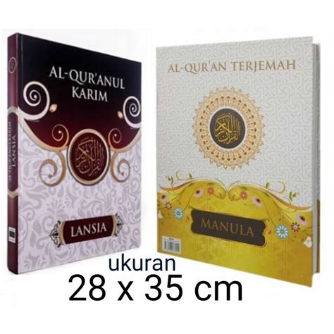 Jual ALQURAN JUMBO MANULA AL QURAN BESAR TERJEMAH TERJEMAHAN LANSIA