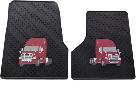 Freightliner Cascadia Rubber All Weather Oem Floor Mats Wlogo Fits 2018 2019 2 Pc