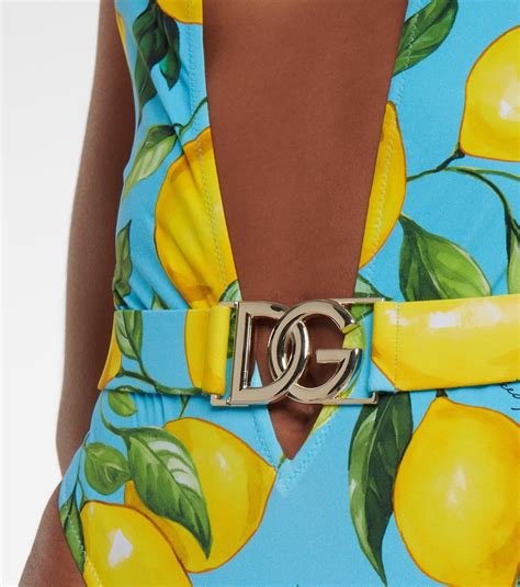 Printed Halterneck Swimsuit In Multicoloured Dolce Gabbana Mytheresa