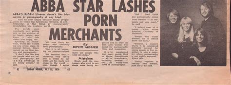 Abba Australian Clippings Abba Star Lashes Porn Merchants