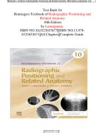 Test Bank For Bontrager S Textbook Of Radiographic Positioning And