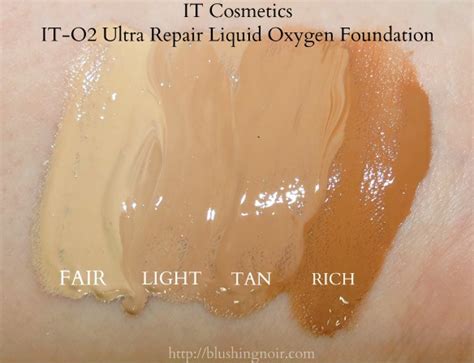 It Cosmetics It O2 Ultra Repair Liquid Oxygen Foundation Swatches Review Giveaway