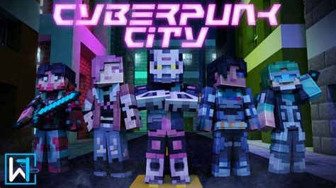 cyberpunk city  waypoint studios minecraft skin pack minecraft