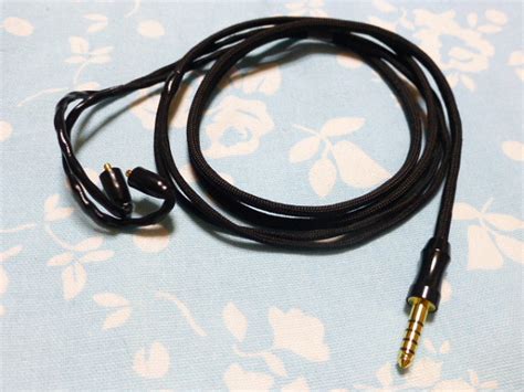 MMCX ケーブル MOGAMI 2944 4 4mm5極 カバー付 SHURE Campfire Audio WM1A 1Z ZX300