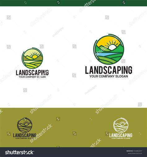 Landscaping Vector Logo Design Template Stock Vector Royalty Free