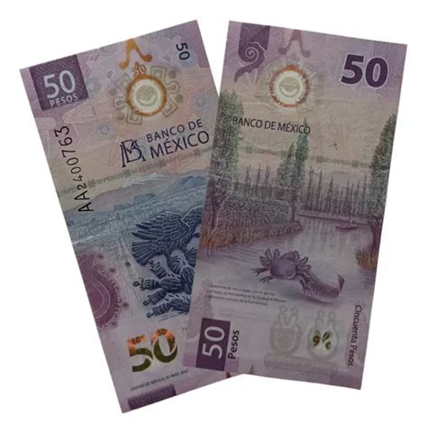 Billete 50 Ajolote Tenochtitlán Serie A A Coleccionable MercadoLibre