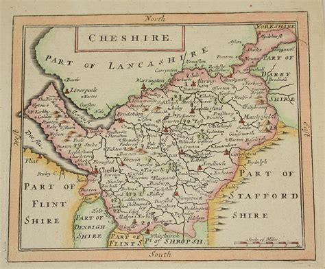 cheshire county map  england