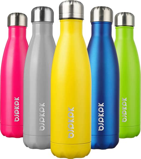 Amazon BJPKPK Insulated Water Bottles 17oz 500ml Stainless Steel