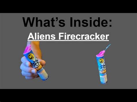 What S Inside Aliens Firecrackers Fireworks Salute Youtube