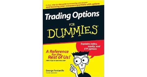 Trading Options For Dummies By George A Fontanills