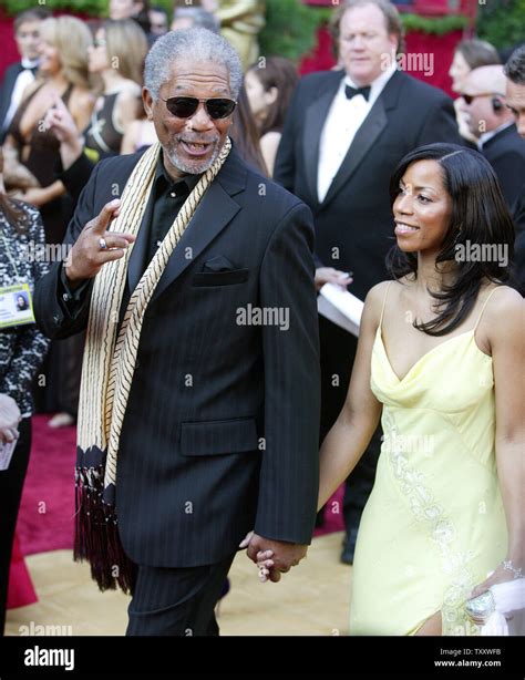 Actor morgan freeman arrives with his daughter morgana hi-res stock ...