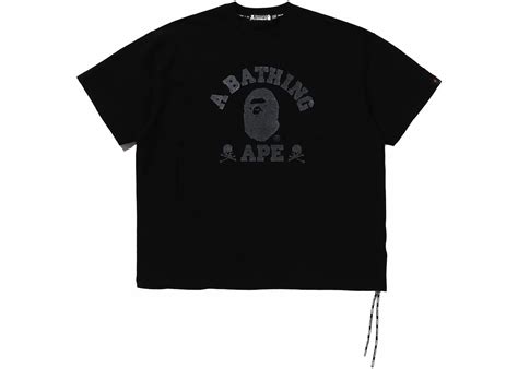 Bape X Mastermind College Relaxed Fit Tee Black Ss24 Gb