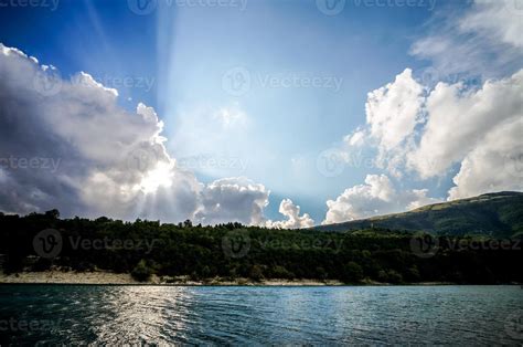 Blue water landscape 14786953 Stock Photo at Vecteezy