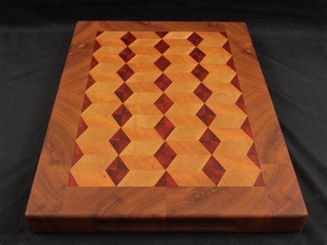 D Cube End Grain Cutting Board Woodworking Chemist