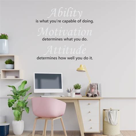 Ability Motivation Attitude Wall Quote Wall Decal Art Decor Etsy