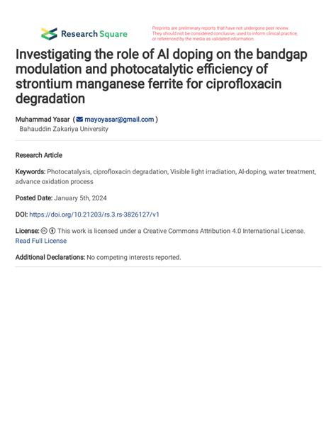 PDF Investigating The Role Of Al Doping On The Bandgap Modulation And