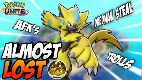 Zeraora Saved The Loosing Game 😵 Pokemon Unite Zeraora Best Build And Held Items For Solo Carry