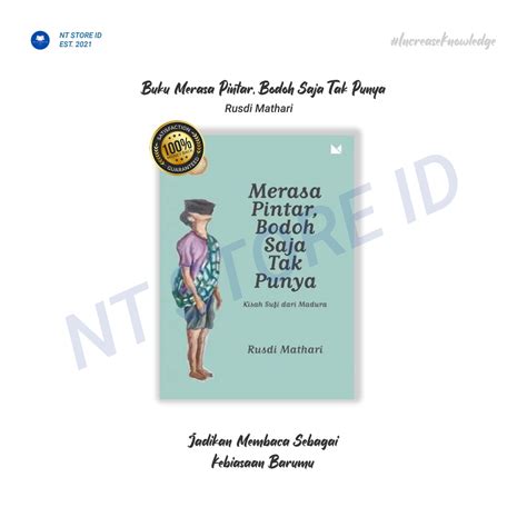 Jual Buku Merasa Pintar Bodoh Saja Tak Punya Rusdi Mathari Shopee