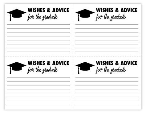 Advice For The Graduate Cards Free Printable