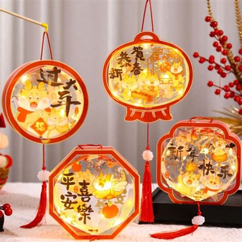 Eaura Cny Decoration 2025 Lantern Handmade New Year Paper Lantern