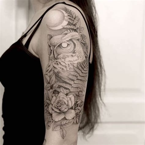 Owl Tattoos On Arm For Girls