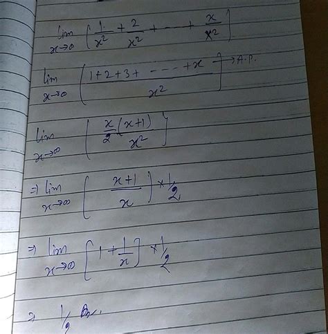 Evaluate The Following Limits 1 12 Lim X Rightarrow Infty