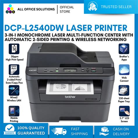 Brother DCP L2540DW Mono Multi Function Photocopy Xerox Laser Printer