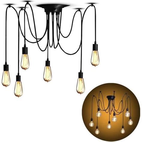 Lustre araigneeE27 Douille Rétro Industriel abat jour Suspensions