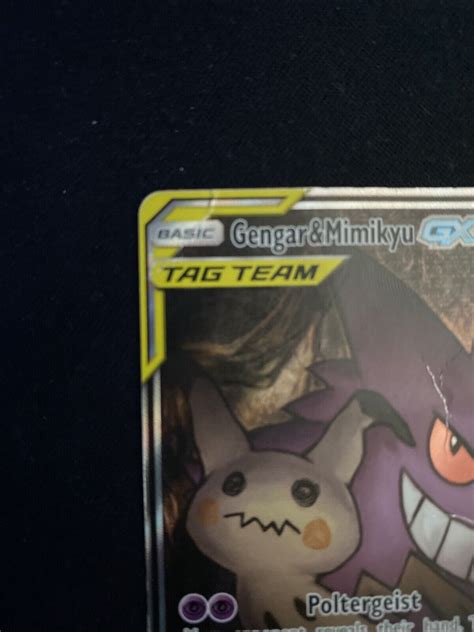 Pok Mon Tcg Gengar Mimikyu Gx Sun Moon Team Up Holo Ultra