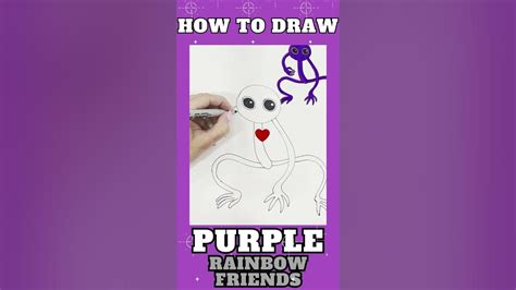 How To Draw Purple I Roblox I Rainbow Friends Youtube