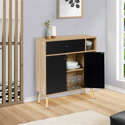 Meuble Rangement Scandinave Noir Et Bois Pas Cher EMMIE ID Market