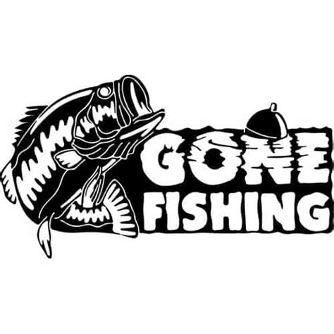 Gone Fishing Decal Sticker GONE FISHING DECAL Thriftysigns