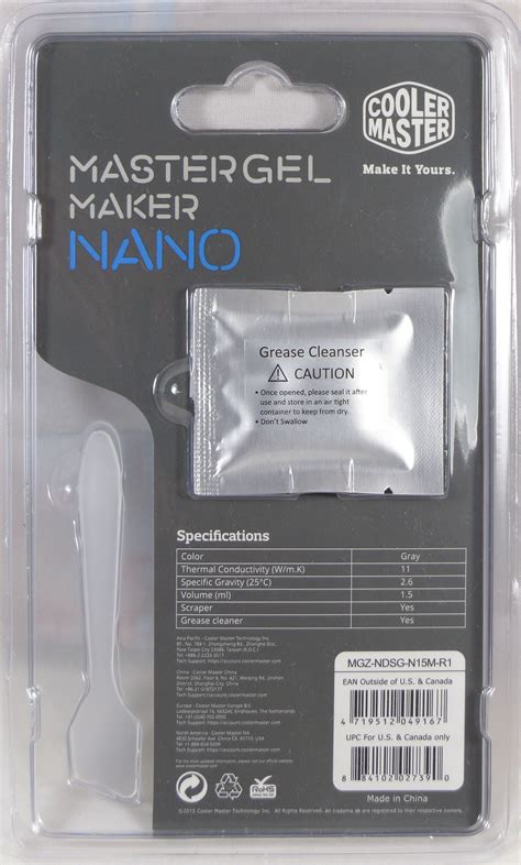 Test Cooler Master MasterGel Maker Nano Conseil Config