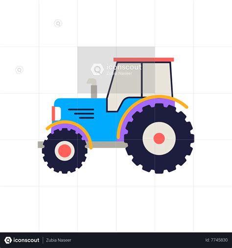 Farming Tractor Animated Icon Download In Json Lottie Or Mp4 Format