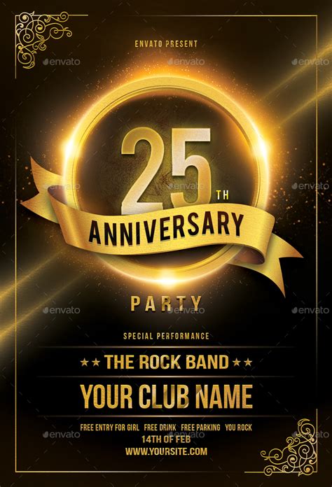 Anniversary Flyer Template Free Creative Professional Templates