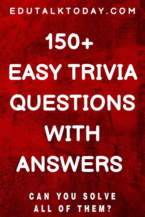 150 Easy Trivia Questions Perfect For A Debut Edutalktoday