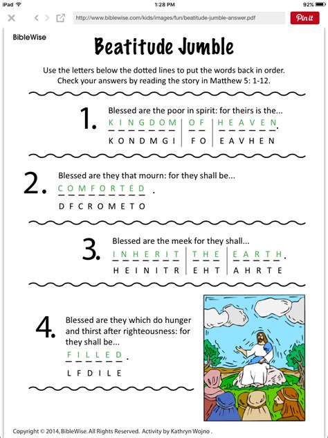 Pin By Pinner On Beattitudes Worksheets Beatitudes Bible Lessons For