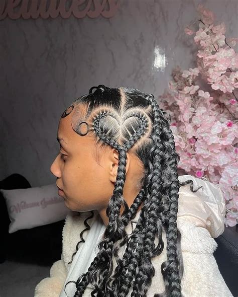 20 Cutest Knotless Braids With Heart Hairstyle Trends For 2022 Ke