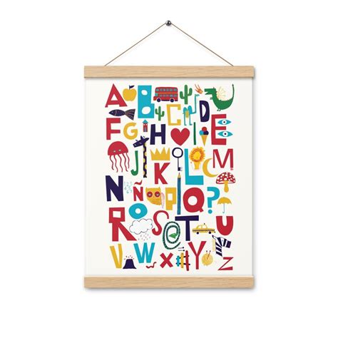 Spanish Alphabet Poster With Hangers - Etsy