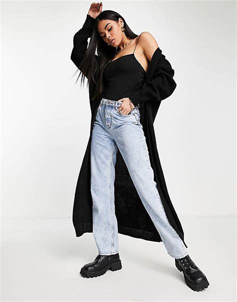 Femme Luxe Gebreid Lang Vest In Zwart Asos