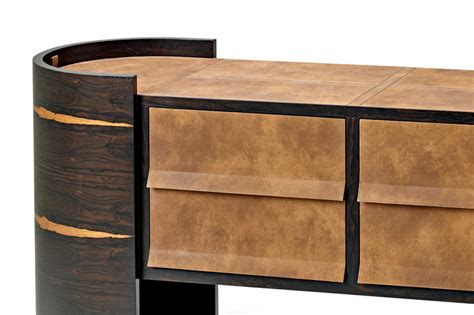 Cais Sideboard Ziricote Wood Veneer Leather Details For Sale At 1stdibs