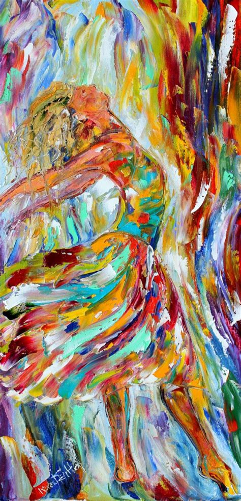 Original Oil Painting Dancer Abstract Figurative By Karensfineart 245