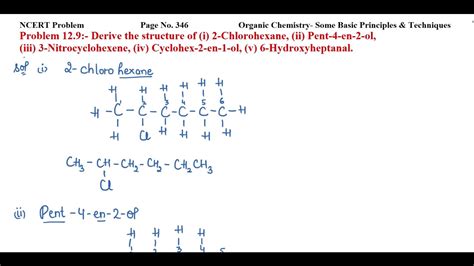 Derive The Structure Of I Chlorohexane Ii Pent En Ol Iii