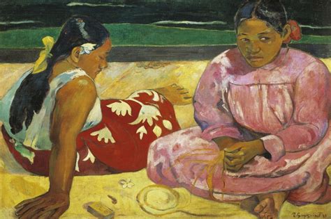 Plajdaki İki Tahitili Kadın Two Tahitian Women On The Beach 1891 Paul