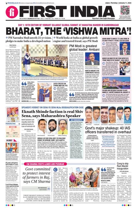 11012024 First India Newspaper Jaipur Pdf