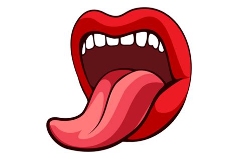 Female Mouth with Tongue out. Cartoon Wo Graphic by vectortatu ...