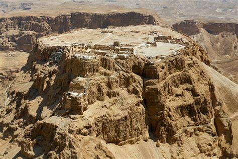 Aerial View Of Masada Israel Stock Photo - Download Image Now - iStock