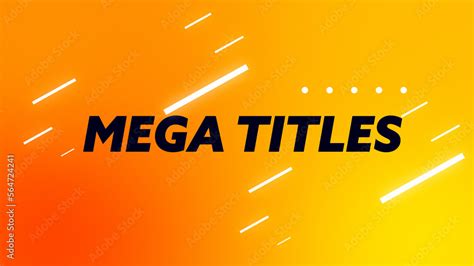 Mega Fast Moving Text Titles Stock Template Adobe Stock