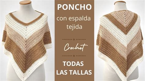 Cómo Tejer Poncho A Crochet En Todas Las Tallas Youtube