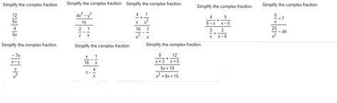 Solved Simplify The Complex Fraction Simplify The Complex